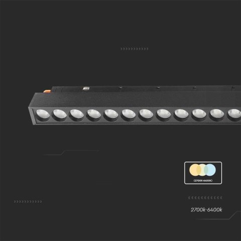 Oprawa Szynosystem SMART 48V V-TAC 20W LED CCT 30st SMART WiFi TRACKLIGHT Czarna VT-3621 2700K-6400K 2000lm 3 Lata Gwarancji Oprawa Szynosystem SMART 48V V-TAC 20W LED CCT 30st SMART WiFi TRACKLIGHT Czarna VT-3621 2700K-6400K 2000lm 3 Lata Gwarancji