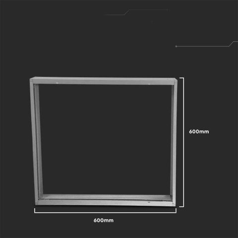 Ramka Natynkowa do Paneli Backlight LED 600x600x43mm V-TAC Ramka Natynkowa do Paneli Backlight LED 600x600x43mm V-TAC