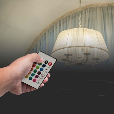 Żarówka LED V-TAC 4,8W E14 Świeczka Pilot VT-2214-N-1 RGB+4000K 320lm Żarówka LED V-TAC 4,8W E14 Świeczka Pilot VT-2214-N-1 RGB+4000K 320lm