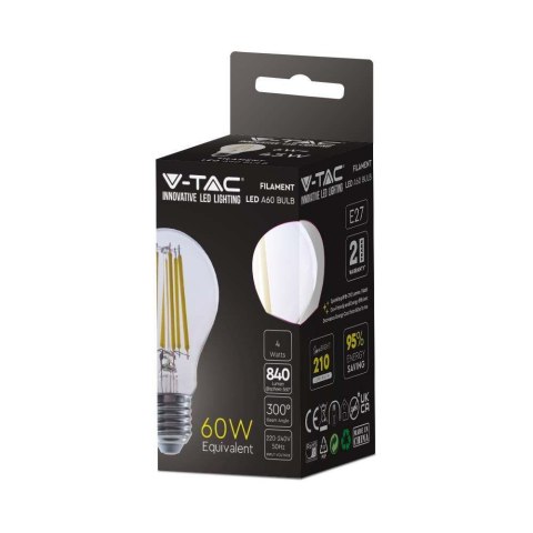 Żarówka LED V-TAC 4W E27 Filament A60 210Lm/W VT-2334 3000K 840lm Żarówka LED V-TAC 4W E27 Filament A60 210Lm/W VT-2334 3000K 840lm