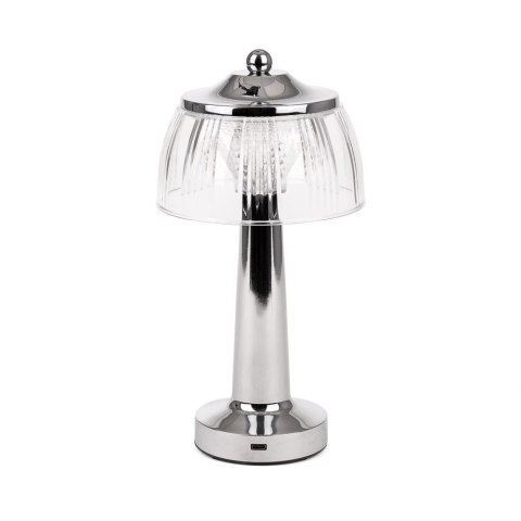 Lampka Biurkowa Nocna V-TAC 1W LED 26cm Ładowanie USB Ściemnianie Chrom VT-1048 3000K-6000K 55lm Lampka Biurkowa Nocna V-TAC 1W LED 26cm Ładowanie USB Ściemnianie Chrom VT-1048 3000K-6000K 55lm