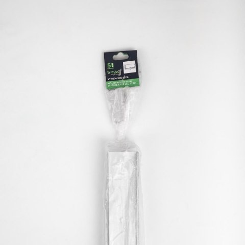 Profil Aluminiowy V-TAC 2mb Anodowany, Klosz Mleczny 20x50mm VT-8206 Profil Aluminiowy V-TAC 2mb Anodowany, Klosz Mleczny 20x50mm VT-8206