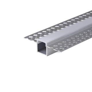 Profil Aluminiowy V-TAC 2mb Anodowany, Klosz Mleczny, Do gipsowania 12,5mm VT-8201