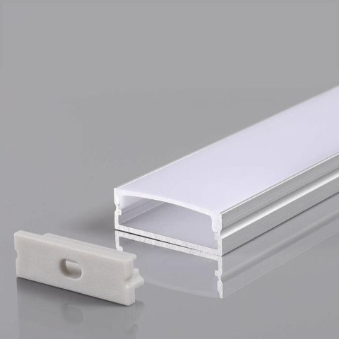Profil Aluminiowy V-TAC 2mb Anodowany, Klosz Mleczny, Na dwie taśmy 27x10mm VT-8204 Profil Aluminiowy V-TAC 2mb Anodowany, Klosz Mleczny, Na dwie taśmy 27x10mm VT-8204