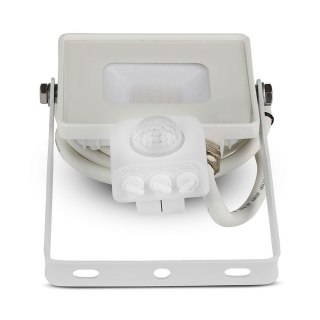 Projektor LED V-TAC 10W SAMSUNG CHIP Czujnik Ruchu Funkcja Cut-OFF Biały VT-10-S-W 3000K 800lm 5 Lat Gwarancji