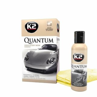 K2 WOSK OCHRONNY QUANTUM 140G + MIKROWŁÓKNO DO POLEROWANIA 40x40CM