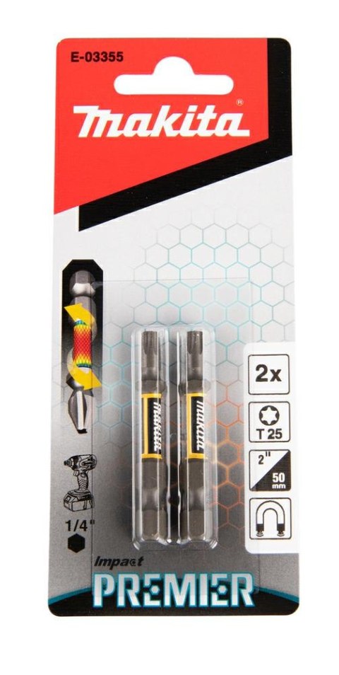 MAKITA KOŃCÓWKA WKRĘTAKOWA T25-50mm /2szt. IMPACT PREMIER MAKITA KOŃCÓWKA WKRĘTAKOWA T25-50mm /2szt. IMPACT PREMIER