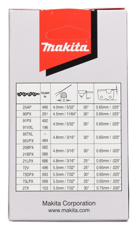 MAKITA ŁAŃCUCH TNĄCY 21BPX 38cm 1,5mm 0,325" MAKITA ŁAŃCUCH TNĄCY 21BPX 38cm 1,5mm 0,325"