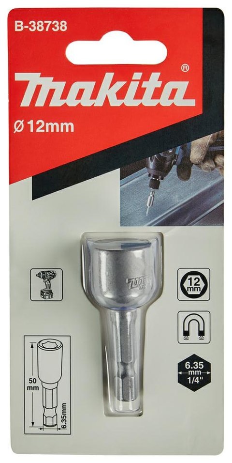 MAKITA NASADKA MAGNETYCZNA 1/4" HEX 12x50mm MAKITA NASADKA MAGNETYCZNA 1/4" HEX 12x50mm