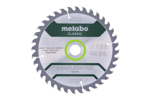 METABO PIŁA TARCZOWA HW/CT 165x20x36z CORDLESS CUT WOOD CLASSIC METABO PIŁA TARCZOWA HW/CT 165x20x36z CORDLESS CUT WOOD CLASSIC
