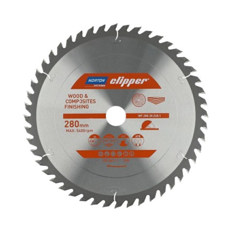 NORTON PIŁA TARCZOWA 280mm x 30mm x 48z DREWNO I KOMPOZYTY ATB (3,2 / 2,2) NORTON PIŁA TARCZOWA 280mm x 30mm x 48z DREWNO I KOMPOZYTY ATB (3,2 / 2,2)