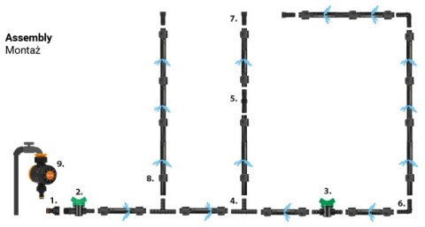 WĄŻ KROPLUJĄCY WATER DRIP ZESTAW 100 METRÓW WĄŻ KROPLUJĄCY WATER DRIP ZESTAW 100 METRÓW