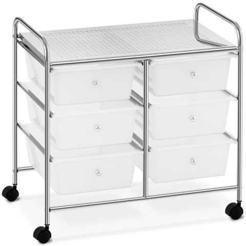 Wózek organizer kosmetyczny łazienkowy z 6 szufladami do 38 kg 63 x 37.5 x 63 cm Wózek organizer kosmetyczny łazienkowy z 6 szufladami do 38 kg 63 x 37.5 x 63 cm