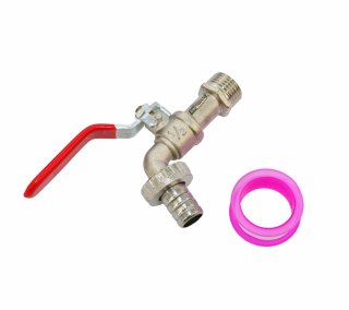 AWTOOLS KRAN OGRODOWY CYNK NIKLOWANY 1/2" GWINT ZEWNĘTRZNY 3/4"