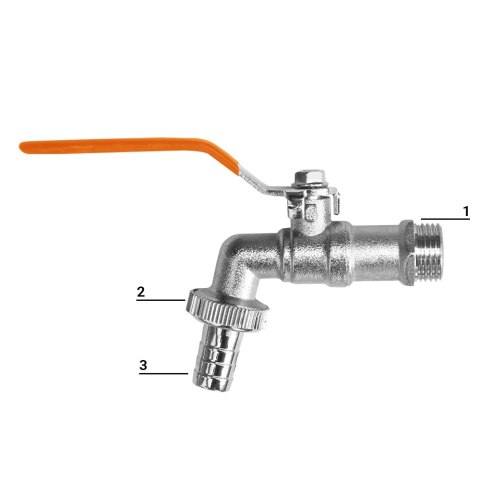 KRAN KULOWY 3/4" GZ 1" NA WĄŻ 3/4" KRAN KULOWY 3/4" GZ 1" NA WĄŻ 3/4"