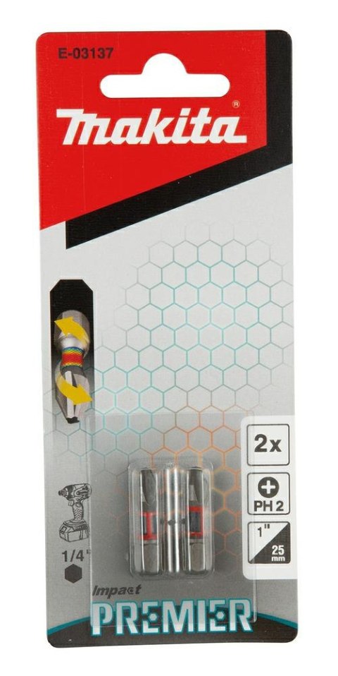 MAKITA KOŃCÓWKA WKRĘTAKOWA PH2-25mm /2szt. IMPACT PREMIER MAKITA KOŃCÓWKA WKRĘTAKOWA PH2-25mm /2szt. IMPACT PREMIER