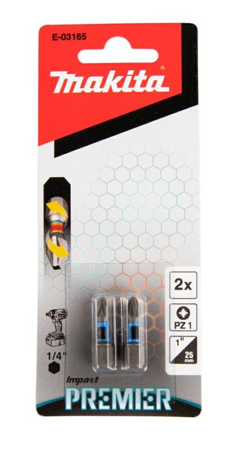 MAKITA KOŃCÓWKA WKRĘTAKOWA PZ1-25mm /2szt. IMPACT PREMIER MAKITA KOŃCÓWKA WKRĘTAKOWA PZ1-25mm /2szt. IMPACT PREMIER