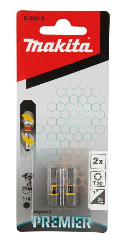 MAKITA KOŃCÓWKA WKRĘTAKOWA T20-25mm /2szt. IMPACT PREMIER MAKITA KOŃCÓWKA WKRĘTAKOWA T20-25mm /2szt. IMPACT PREMIER
