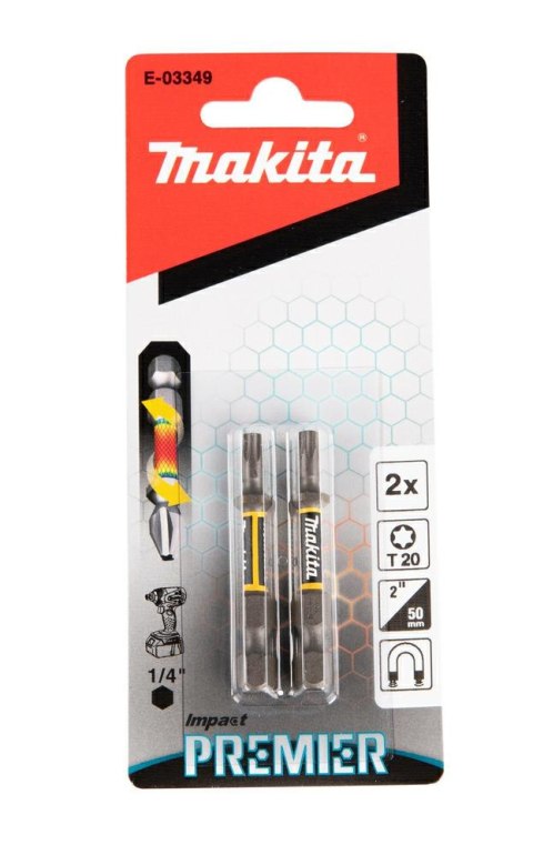 MAKITA KOŃCÓWKA WKRĘTAKOWA T20-50mm /2szt. IMPACT PREMIER MAKITA KOŃCÓWKA WKRĘTAKOWA T20-50mm /2szt. IMPACT PREMIER