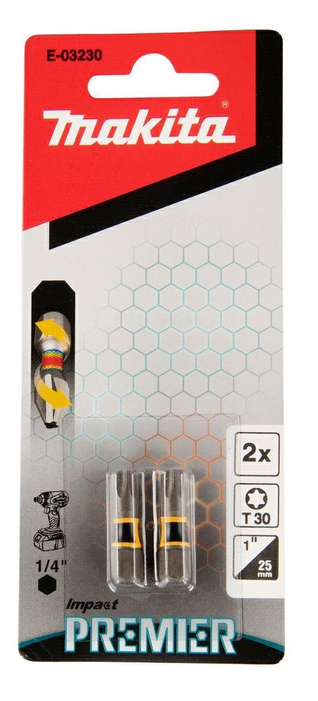 MAKITA KOŃCÓWKA WKRĘTAKOWA T30-25mm /2szt. IMPACT PREMIER MAKITA KOŃCÓWKA WKRĘTAKOWA T30-25mm /2szt. IMPACT PREMIER