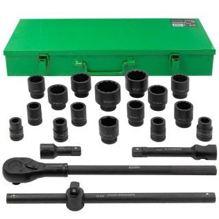 ROCKFORCE ZESTAW KLUCZY UDAROWYCH 21el. 3/4" 12KĄT. 17-50mm