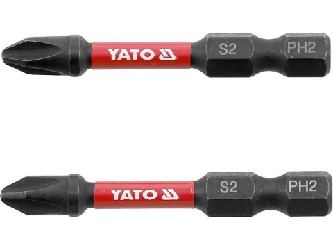 YATO KOŃCÓWKA UDAROWA 1/4"x50mm PH2 /2szt. YATO KOŃCÓWKA UDAROWA 1/4"x50mm PH2 /2szt.