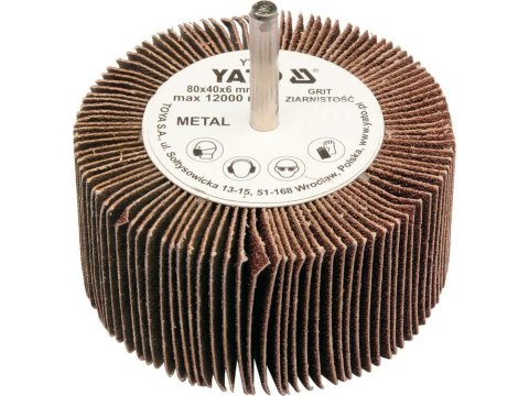 YATO ŚCIERNICA LISTKOWA TRZPIENIOWA 80 x 40 x 6mm P150 YATO ŚCIERNICA LISTKOWA TRZPIENIOWA 80 x 40 x 6mm P150