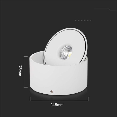 Oprawa Natynkowa Downlight V-TAC 28W Uchylna CRI90 CCT Biała VT-2833 3000K-4000K-6400K 2500lm