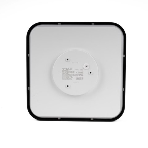 Plafon V-TAC 18W LED Kwadrat 25x25cm Natynkowy IP44 Czarny VT-8618B 4000K 1830lm