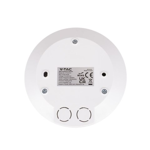 Czujnik Ruchu Obecności 360st V-TAC Natynkowy Sufitowy SLIM 25mm 360st fi76 1000W Biały VT-81014 5 Lat Gwarancji Czujnik Ruchu Obecności 360st V-TAC Natynkowy Sufitowy SLIM 25mm 360st fi76 1000W Biały VT-81014 5 Lat Gwarancji
