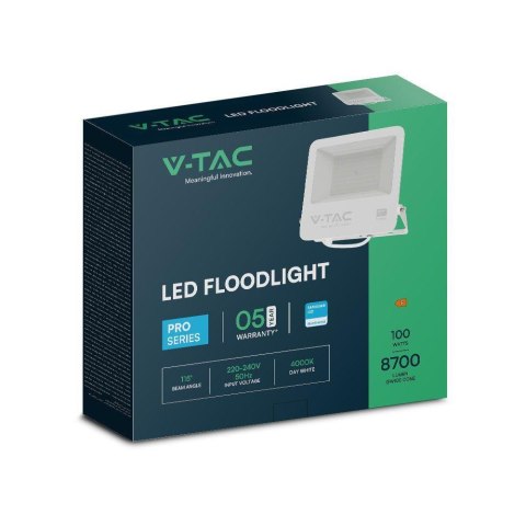 Projektor LED V-TAC 100W 100Lm/W Przewód 1mb SAMSUNG CHIP Biały VT-44104 6500K 8700lm 5 Lat Gwarancji Projektor LED V-TAC 100W 100Lm/W Przewód 1mb SAMSUNG CHIP Biały VT-44104 6500K 8700lm 5 Lat Gwarancji