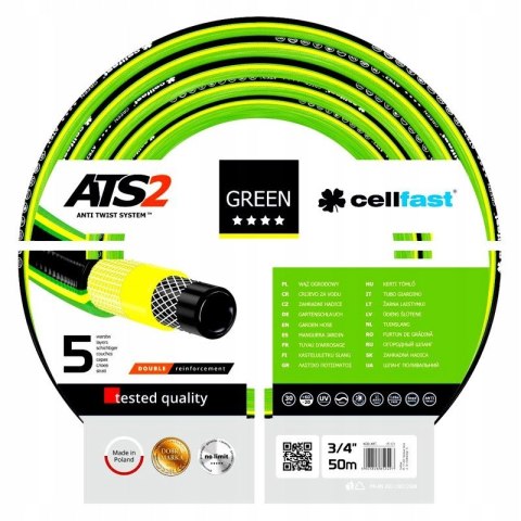 CELLFAST WĄŻ OGRODOWY GREEN ATS 3/4" 25m * CELLFAST WĄŻ OGRODOWY GREEN ATS 3/4" 25m *