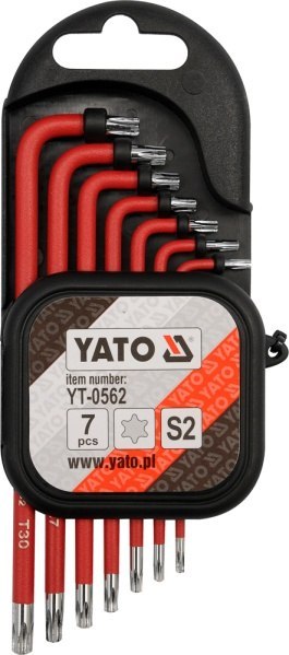 YATO KLUCZE TORX FAJKOWE 7szt. T9-T30 0562 YATO KLUCZE TORX FAJKOWE 7szt. T9-T30 0562