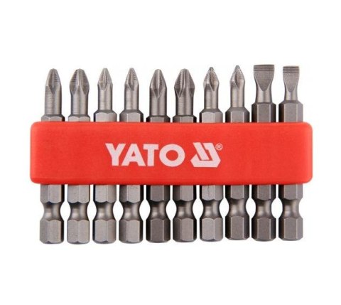 YATO KOMPLET KOŃCÓWEK / BITÓW 50mm 10szt. MIX PŁASKIE/PH/PZ 0483 YATO KOMPLET KOŃCÓWEK / BITÓW 50mm 10szt. MIX PŁASKIE/PH/PZ 0483