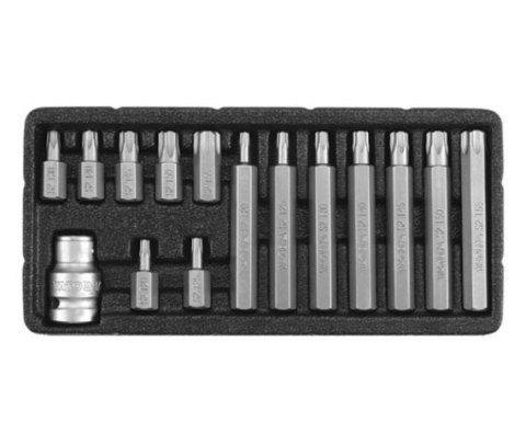 YATO KOŃCÓWKI TORX 15elem. Z OTWOREM 0417 YATO KOŃCÓWKI TORX 15elem. Z OTWOREM 0417