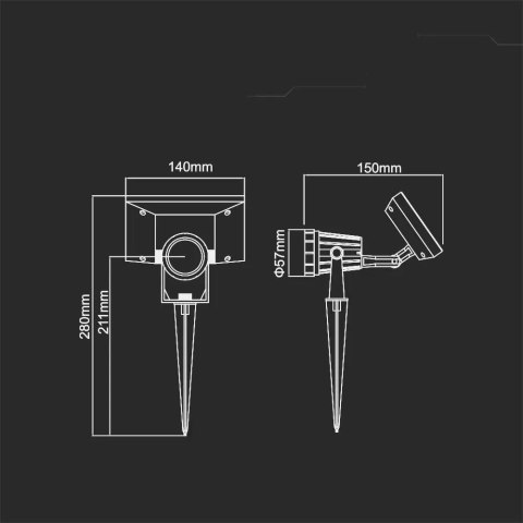 Oprawa Gruntowa Ogrodowa Wbijana LED V-TAC Solarna 2W IP65 VT-952 3000K 40lm 3 Lata Gwarancji Oprawa Gruntowa Ogrodowa Wbijana LED V-TAC Solarna 2W IP65 VT-952 3000K 40lm 3 Lata Gwarancji