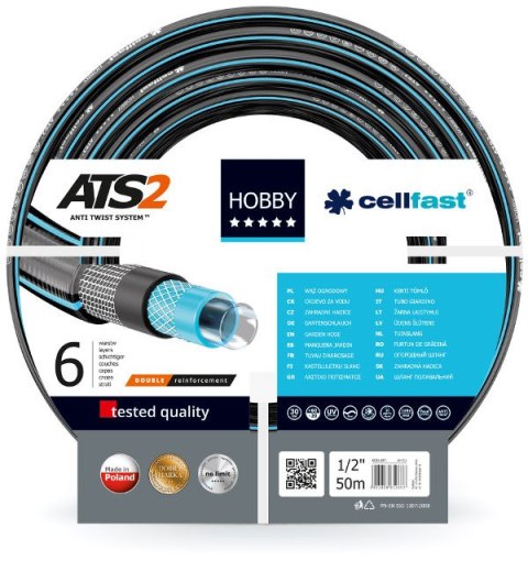 CELLFAST WĄŻ OGRODOWY HOBBY ATS 1/2" 25mb * CELLFAST WĄŻ OGRODOWY HOBBY ATS 1/2" 25mb *