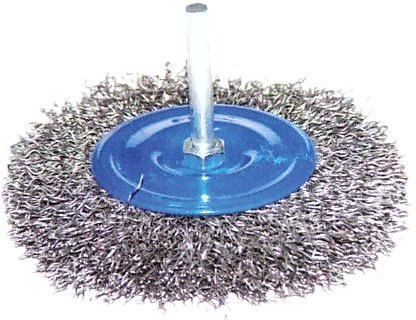 SZCZOTKA DRUCIANA TARCZOWA Z TRZPIENIEM 100mm SR-T100 SZCZOTKA DRUCIANA TARCZOWA Z TRZPIENIEM 100mm SR-T100