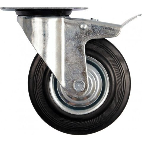 VOREL KOŁO SKRĘTNE CZARNA GUMA HAMULEC 75mm 87321 VOREL KOŁO SKRĘTNE CZARNA GUMA HAMULEC 75mm 87321