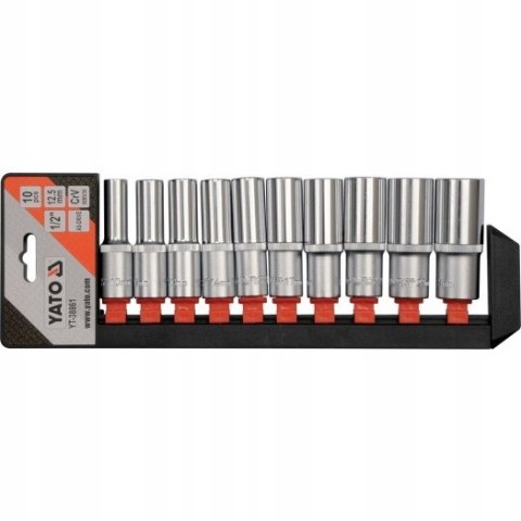 YATO NASADKI DŁUGIE 1/2" 10 elem. 38861 YATO NASADKI DŁUGIE 1/2" 10 elem. 38861