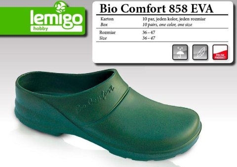 BUTY KLAPEK BIO COMFORT ROZMIAR 37, ZIELONY 858 BUTY KLAPEK BIO COMFORT ROZMIAR 37, ZIELONY 858