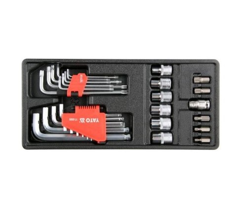 YATO KLUCZE HEX, TORX, NASADKI TORX ZESTAW 31 elem. WKŁAD DO SZAFKI YT-55451 YATO KLUCZE HEX, TORX, NASADKI TORX ZESTAW 31 elem. WKŁAD DO SZAFKI YT-55451