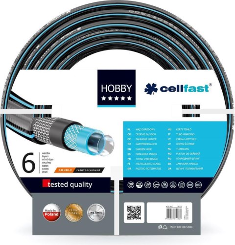 CELLFAST WĄŻ OGRODOWY HOBBY ATS 1/2" 60mb PL "B" CELLFAST WĄŻ OGRODOWY HOBBY ATS 1/2" 60mb PL "B"