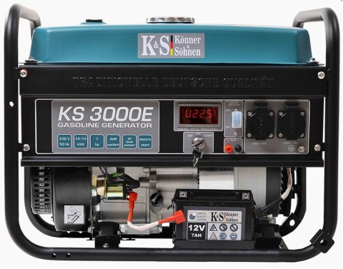 KÖNNER & SÖHNEN GENERATOR PRĄDOTWÓRCZY BENZYNOWY 2,6kW 230V KS 3000E, ROZRUCH ELEKTRYCZNY KÖNNER & SÖHNEN GENERATOR PRĄDOTWÓRCZY BENZYNOWY 2,6kW 230V KS 3000E, ROZRUCH ELEKTRYCZNY
