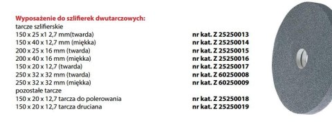 TARCZA SZLIFIERSKA 150x25x12,7mm TWARDA TARCZA SZLIFIERSKA 150x25x12,7mm TWARDA