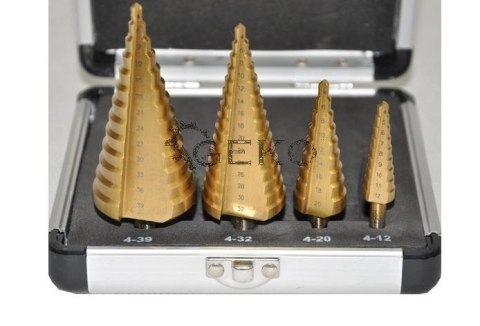 WIERTŁO STOPNIOWE KOMPLET 4szt. 4-39mm WIERTŁO STOPNIOWE KOMPLET 4szt. 4-39mm