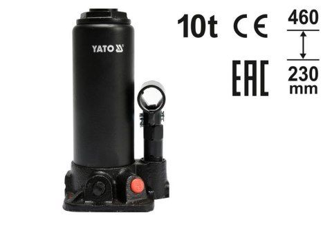 YATO DŹWIGNIK TŁOKOWY HYDRAULICZNY SŁUPKOWY 10T 230-460mm YATO DŹWIGNIK TŁOKOWY HYDRAULICZNY SŁUPKOWY 10T 230-460mm