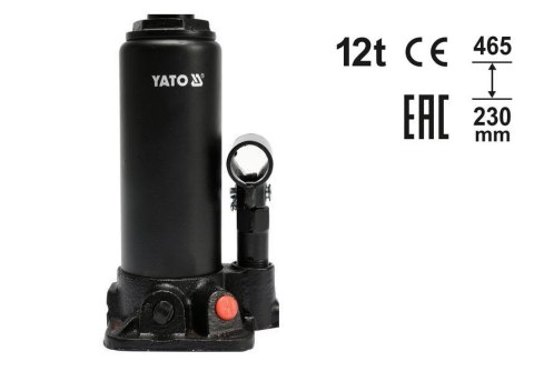 YATO DŹWIGNIK TŁOKOWY HYDRAULICZNY SŁUPKOWY 12T 230-462mm YATO DŹWIGNIK TŁOKOWY HYDRAULICZNY SŁUPKOWY 12T 230-462mm