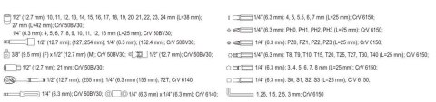 YATO ZESTAW KLUCZY 1/4" / 1/2" 72 elem. YATO ZESTAW KLUCZY 1/4" / 1/2" 72 elem.