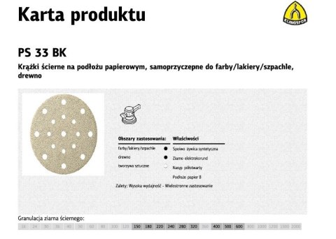 KLINGSPOR KRĄŻEK ŚCIERNY SAMOPRZYCZEPNY 150mm PS33BK gr.150 GLS51 /100szt. KLINGSPOR KRĄŻEK ŚCIERNY SAMOPRZYCZEPNY 150mm PS33BK gr.150 GLS51 /100szt.